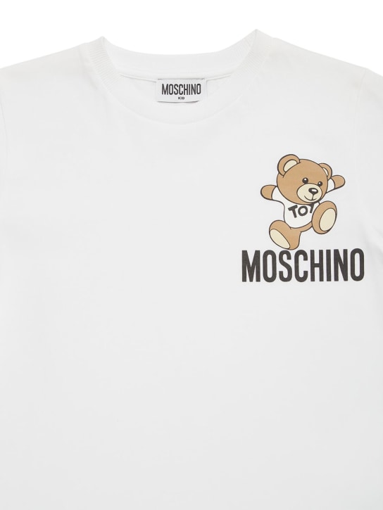 Moschino: Cotton jersey t-shirt - White - kids-girls_1 | Luisa Via Roma