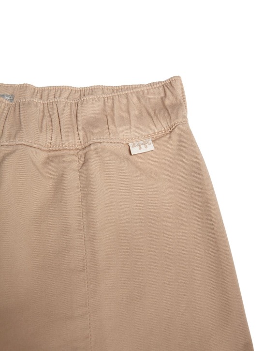 Il Gufo: Pantalon ample en gabardine de coton - Beige - kids-girls_1 | Luisa Via Roma