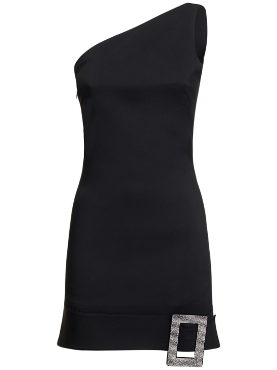 Giuseppe Di Morabito: One shoulder mini dress - Black - women_0 | Luisa Via Roma