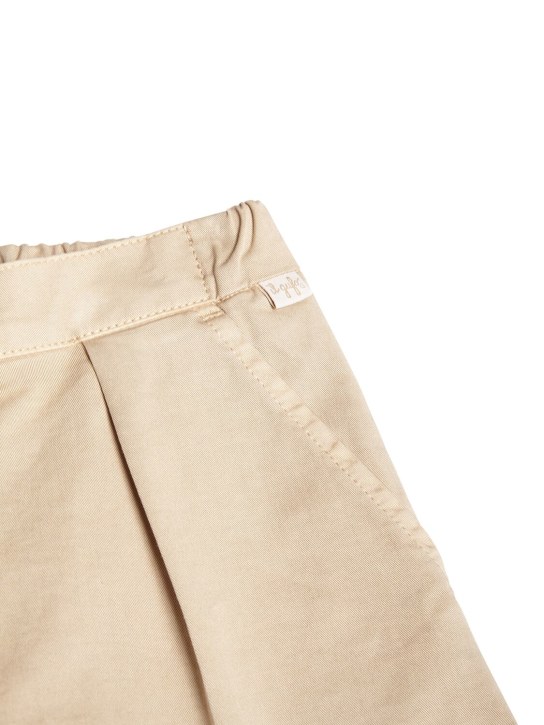 Il Gufo: Cotton gabardine Bermuda shorts - Beige - kids-girls_1 | Luisa Via Roma
