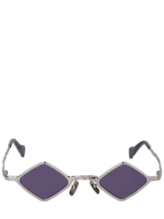 Kuboraum Berlin: Z14 squared metal sunglasses - Silver - women_0 | Luisa Via Roma