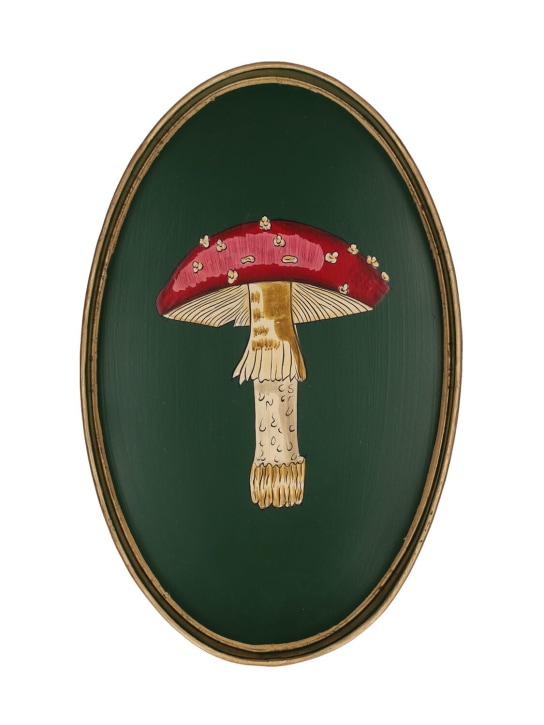 Les Ottomans: Handpainted iron tray - Green - ecraft_0 | Luisa Via Roma