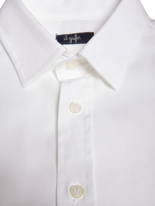 Il Gufo: Cotton poplin shirt - Beyaz - kids-boys_1 | Luisa Via Roma