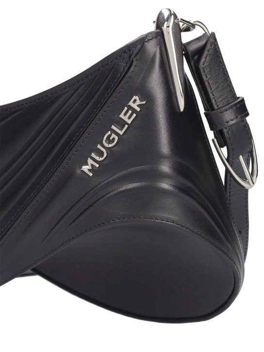 MUGLER: Medium Spiral leather shoulder bag - men_4 | Luisa Via Roma