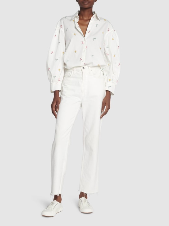 Weekend Max Mara: Villar embroidered cotton shirt - White - women_1 | Luisa Via Roma