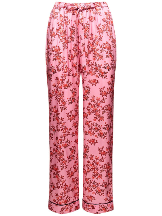 Emilia Wickstead: Pantalones de pijama de seda - Multi/Rosa - women_0 | Luisa Via Roma