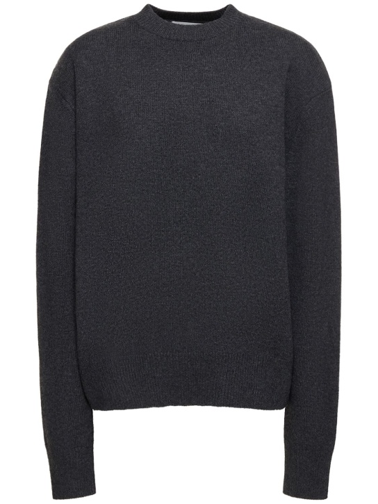 The Frankie Shop: Rafaela padded knit wool sweater - Grey - women_0 | Luisa Via Roma