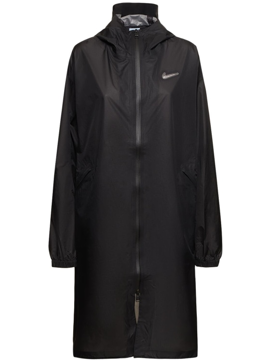 Nike: Chaqueta deportiva con capucha - Negro - women_0 | Luisa Via Roma