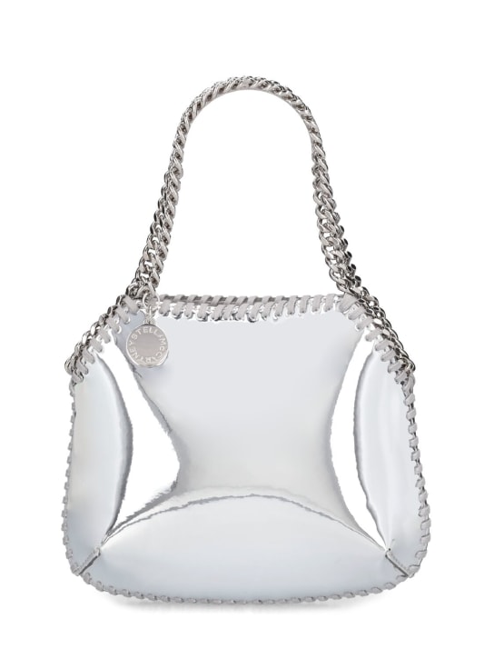 Stella McCartney: Mini Alter Mat mirrored top handle bag - Silver - women_0 | Luisa Via Roma