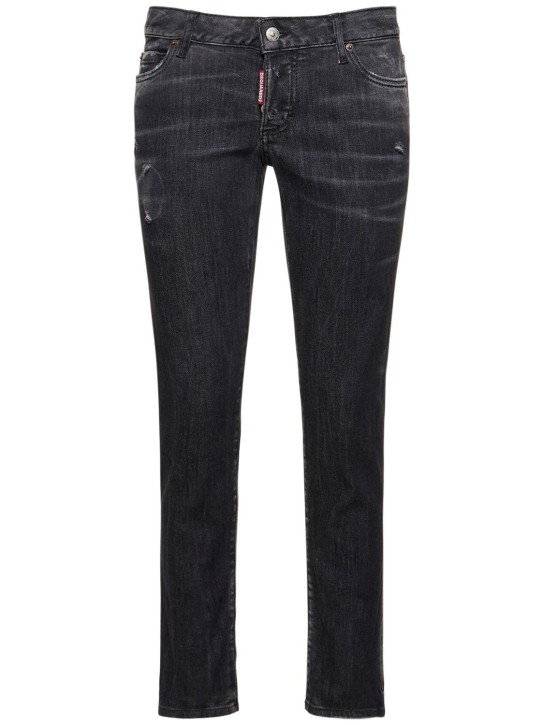 Dsquared2: Jeans skinny con cintura baja - Negro - women_0 | Luisa Via Roma
