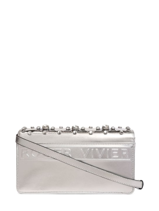 Roger Vivier: Mini Viv Choc Disco shoulder bag - Silver - women_4 | Luisa Via Roma