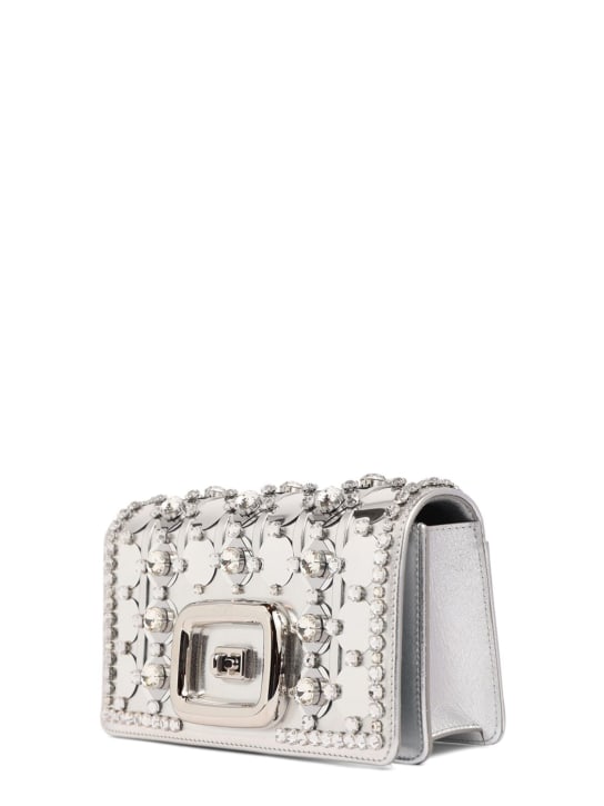 Roger Vivier: Mini Viv Choc Disco shoulder bag - Silver - women_2 | Luisa Via Roma