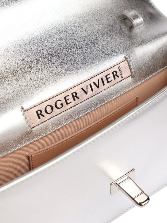 Roger Vivier: Mini Viv Choc Disco shoulder bag - Silver - women_5 | Luisa Via Roma