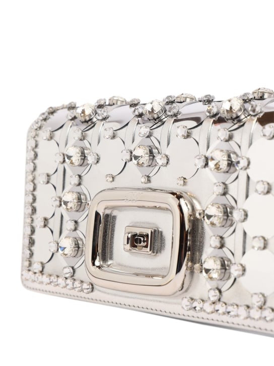 Roger Vivier: Mini Viv Choc Disco shoulder bag - Silver - women_3 | Luisa Via Roma