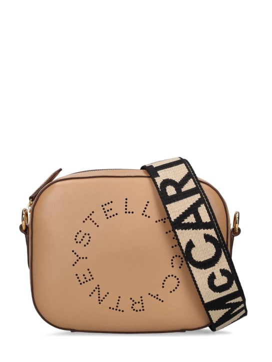 Stella McCartney: Small soft faux leather camera bag - Sand - women_0 | Luisa Via Roma