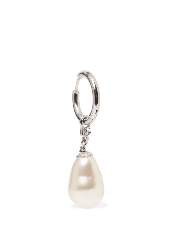 Dolce&Gabbana: Plated mono earring - Gümüş - men_0 | Luisa Via Roma