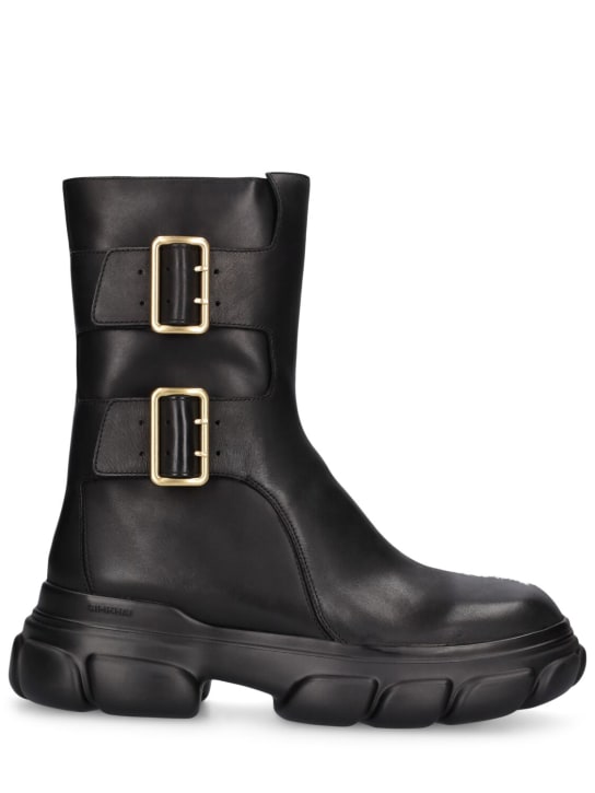SIMKHAI: 65mm Sid leather ankle boots - Black - women_0 | Luisa Via Roma