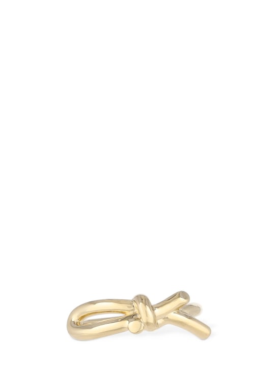 Ferragamo: Fioccobow thin ring - Altın Rengi - women_1 | Luisa Via Roma