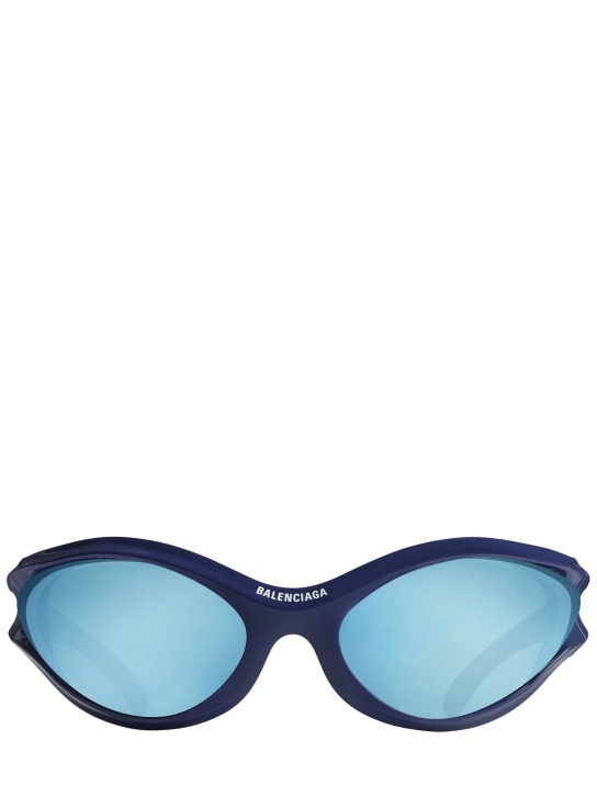 Balenciaga: Sonnenbrille „0317S Dynamo“ - Met Blue - women_0 | Luisa Via Roma