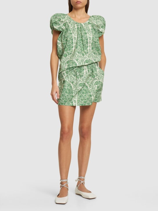 Giambattista Valli: Printed poplin mini skirt - women_1 | Luisa Via Roma