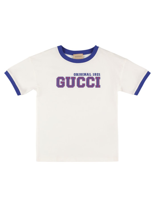 Gucci: Camiseta de algodón jersey - kids-boys_0 | Luisa Via Roma
