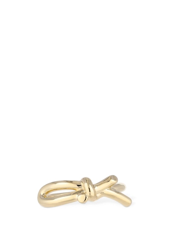 Ferragamo: Fioccobow thin ring - Gold - women_1 | Luisa Via Roma