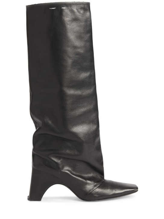 Coperni: 85mm Bridge leather boots - Black - women_0 | Luisa Via Roma