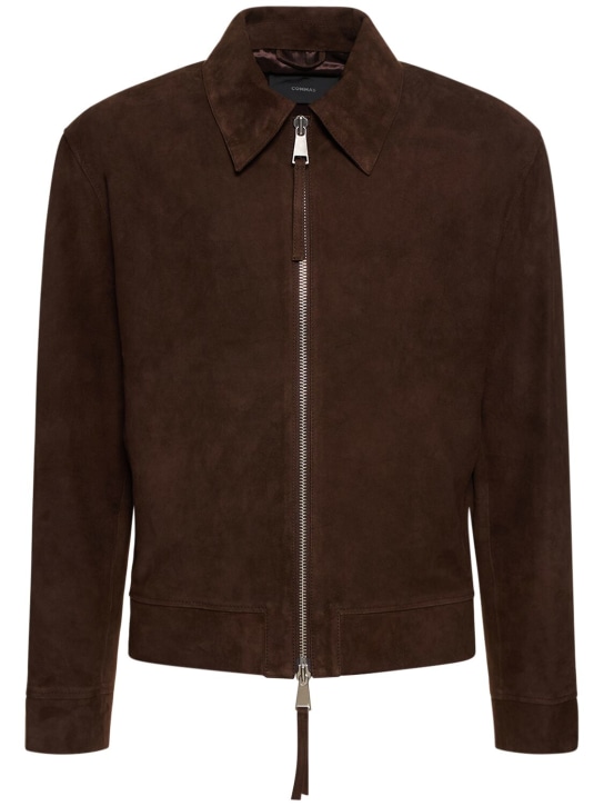 Commas: Suede jacket - Brown - men_0 | Luisa Via Roma