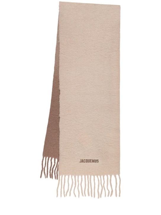 Jacquemus: L'Echarpe Moisson wool scarf - Multi/beige - men_0 | Luisa Via Roma