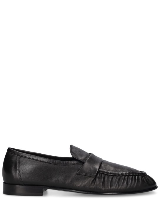 The Row: Soft leather loafers - men_0 | Luisa Via Roma