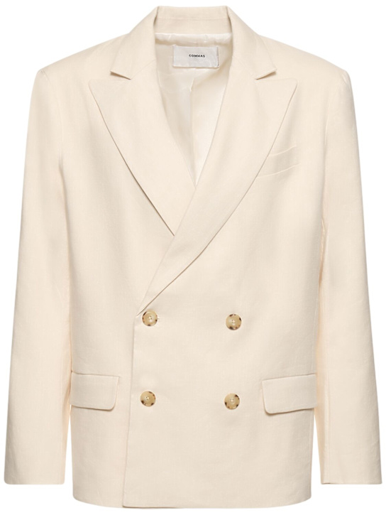 Commas: Double breast jacket - Cream - men_0 | Luisa Via Roma