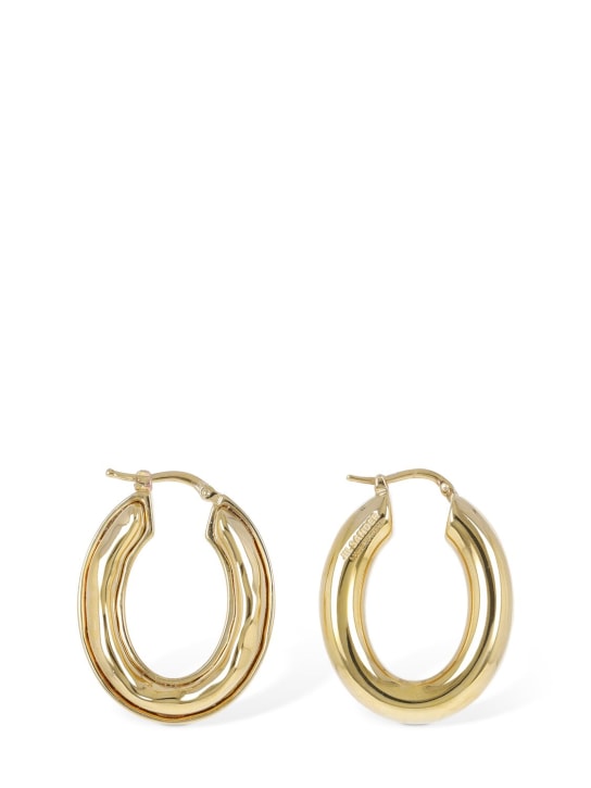 Jil Sander: BC6 hoop 5 earrings - Gold - women_0 | Luisa Via Roma