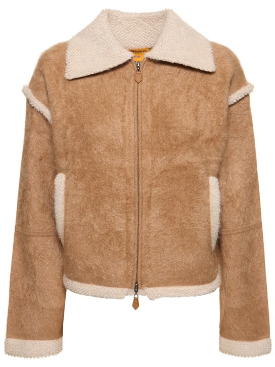 Guest In Residence: Bomber Grizzly in cashmere - Beige - women_0 | Luisa Via Roma