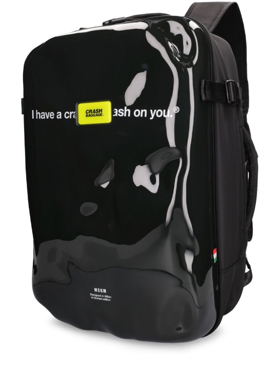 MSGM: MSGM x Crash Baggage Icon backpack - Black - men_1 | Luisa Via Roma