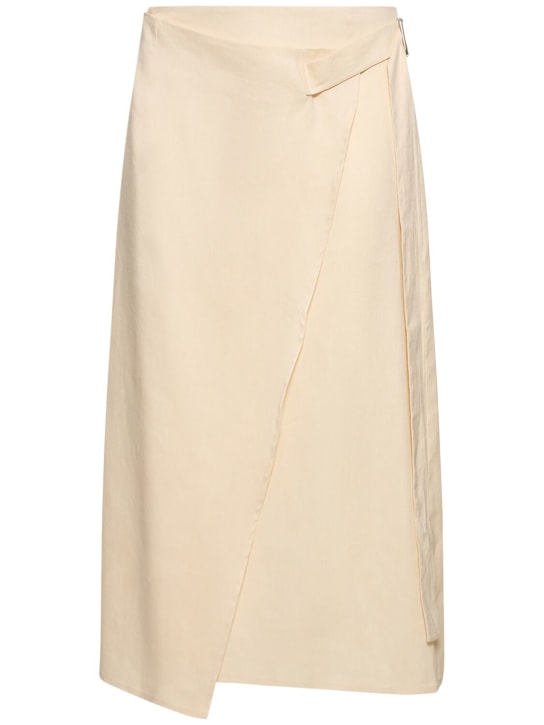 Commas: Tailored sarong skirt - Ivory - men_0 | Luisa Via Roma