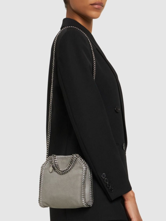 Stella McCartney: Tiny Falabella faux leather bag - Light Grey - women_1 | Luisa Via Roma
