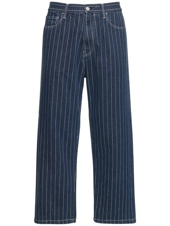 Carhartt WIP: Pantalones de denim - Azul/Blanco - men_0 | Luisa Via Roma