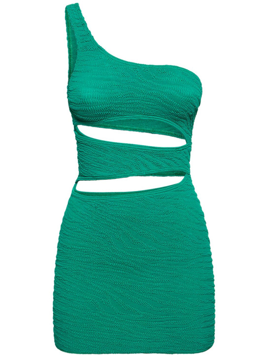 Bond Eye: Rico asymmetric cutout mini dress - Green - women_0 | Luisa Via Roma