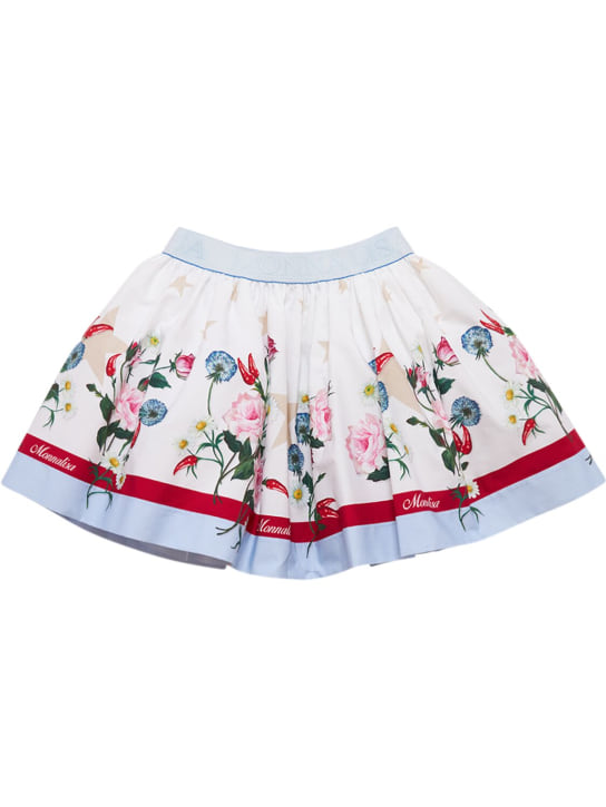 Monnalisa: Falda de popelina de algodón - Multicolor - kids-girls_0 | Luisa Via Roma