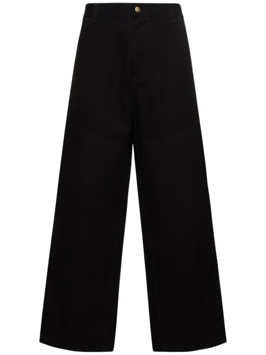 Carhartt WIP: Wide panel rinsed pants -  Rinsed Black - men_0 | Luisa Via Roma