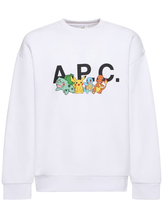 A.P.C.: A.P.C. x Pokémon棉质卫衣 - 白色 - men_0 | Luisa Via Roma