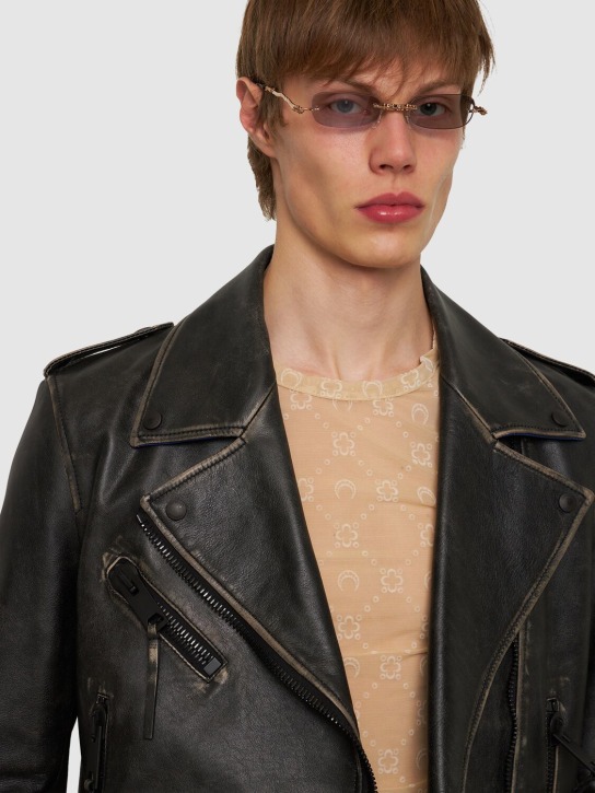 Kuboraum Berlin: H47 Metal machinery rimless sunglasses - men_2 | Luisa Via Roma