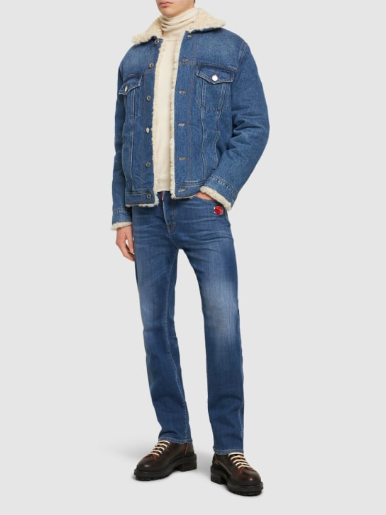 Dsquared2: 642 Stretch cotton denim jeans - Blue - men_1 | Luisa Via Roma