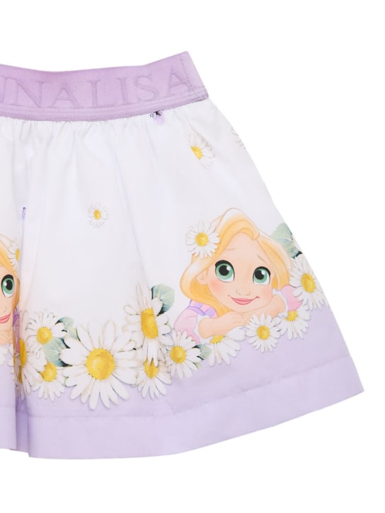 Monnalisa: Printed cotton poplin skirt - Renkli - kids-girls_1 | Luisa Via Roma