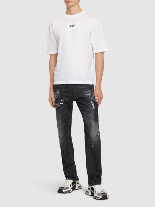 Dsquared2: Loose Fit コットンTシャツ - ホワイト - men_1 | Luisa Via Roma