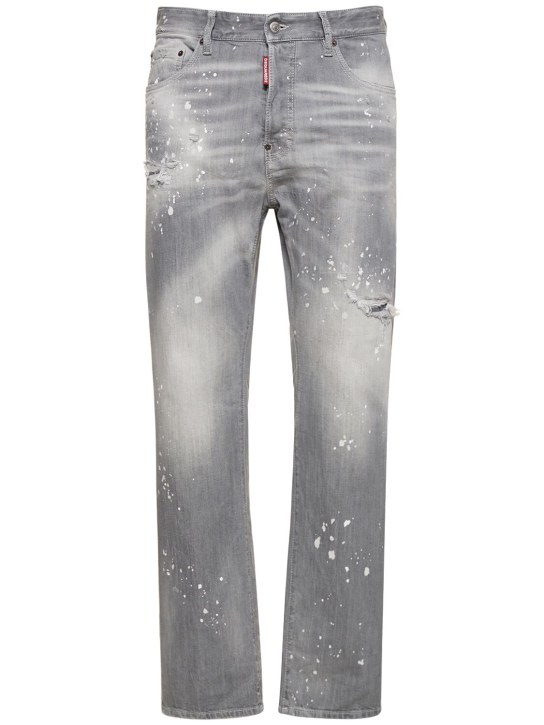 Dsquared2: Jeans de denim de algodón - Gris - men_0 | Luisa Via Roma