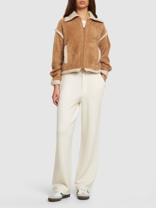 Guest In Residence: Bomber Grizzly in cashmere - Beige - women_1 | Luisa Via Roma