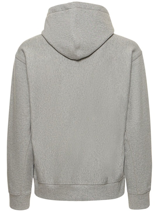 Carhartt WIP: American Script sweatshirt hoodie - Heather Grey - men_4 | Luisa Via Roma