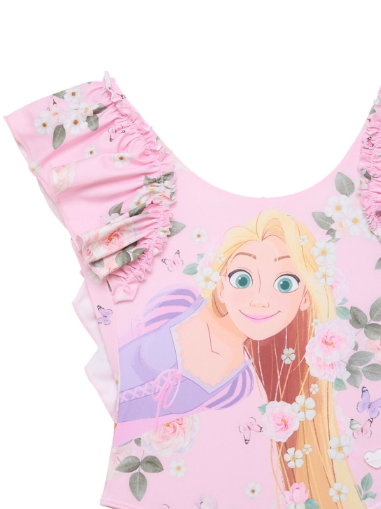 Monnalisa: Rapunzel printed lycra onepiece swimsuit - Renkli - kids-girls_1 | Luisa Via Roma