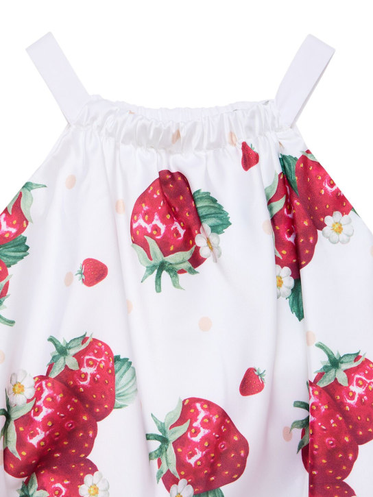 Monnalisa: Printed poplin dress - Multicolor - kids-girls_1 | Luisa Via Roma